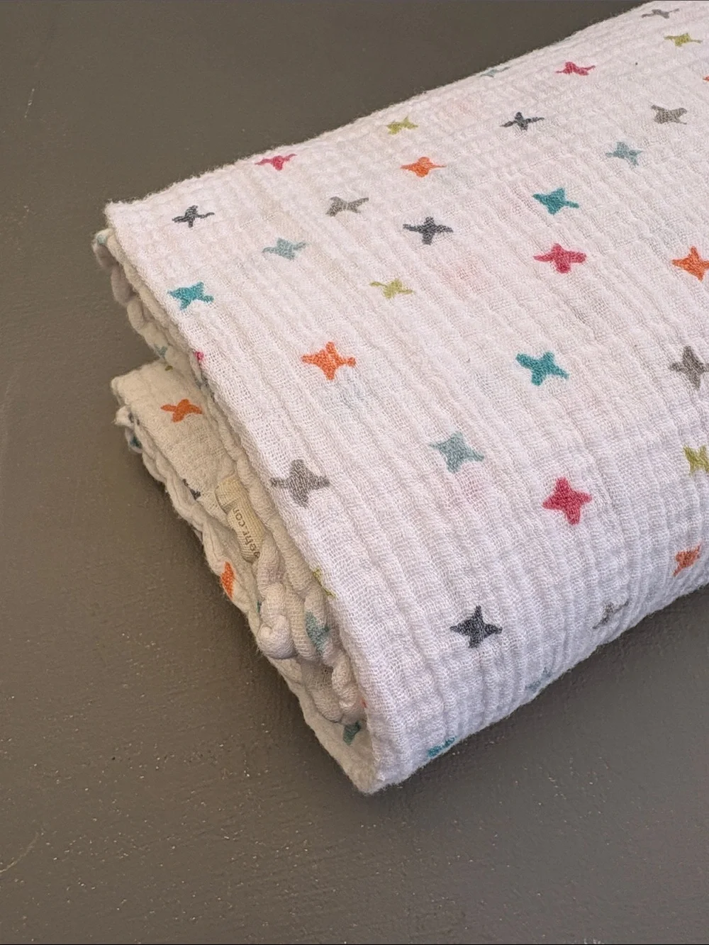 Pehr Muslin Swaddle Blanket - Multi Star Print (White)